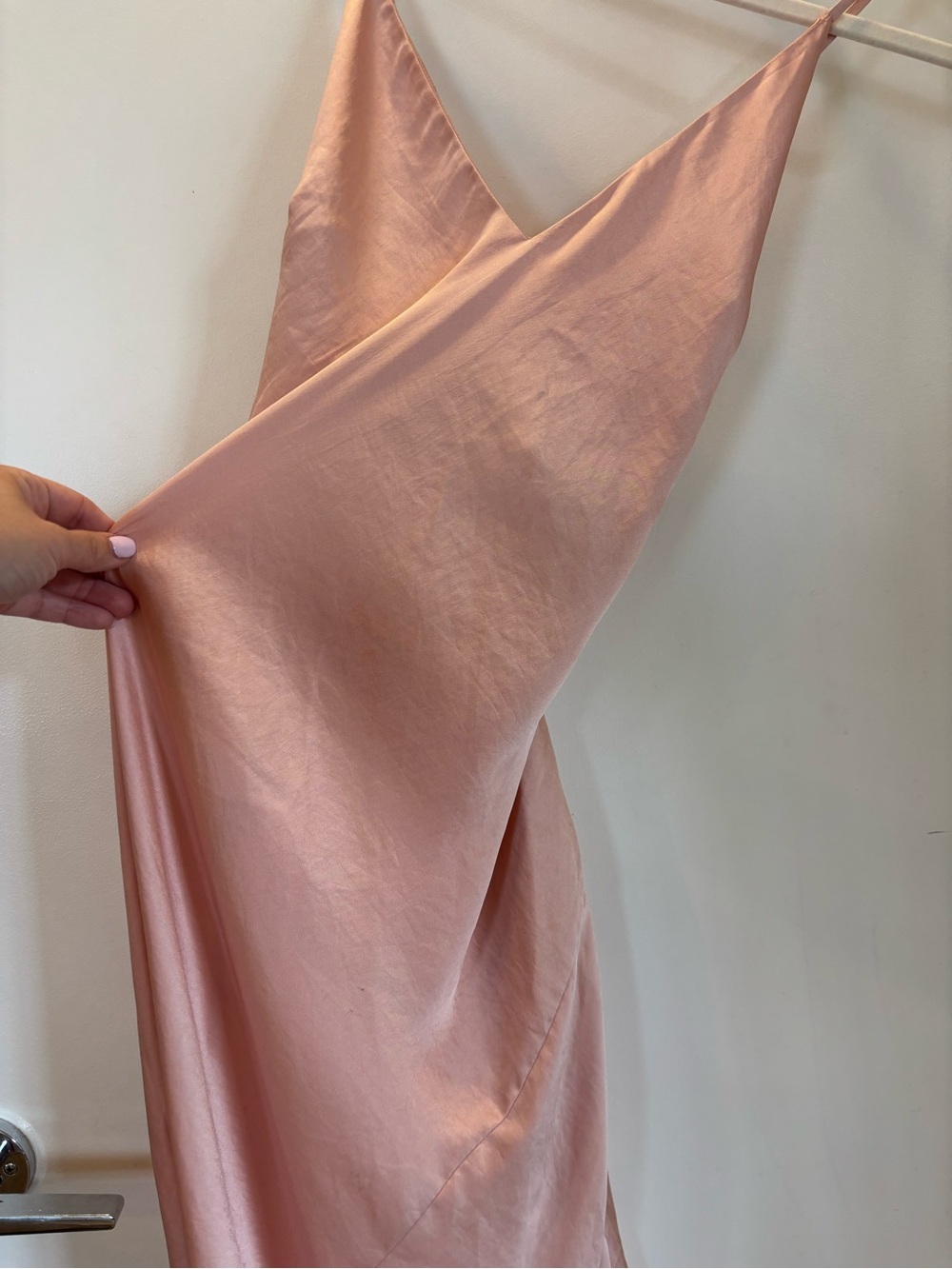 Wilfred Satin Slip Slit Midi Dress - Picture 7 of 13